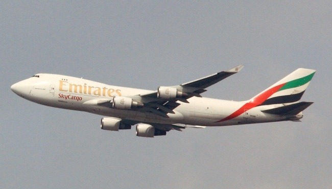 image of emirates cargo plane