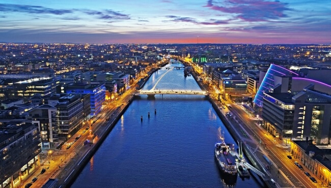 Image of the river Liffey in Dublin