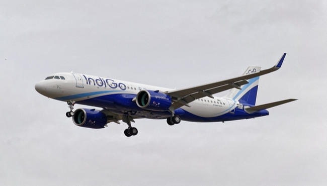Image of IndiGo plane flying