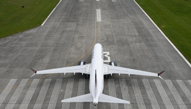 image of an aeroplane on the runway