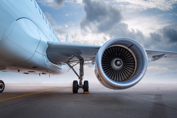 image of an aeroplane wing and engine